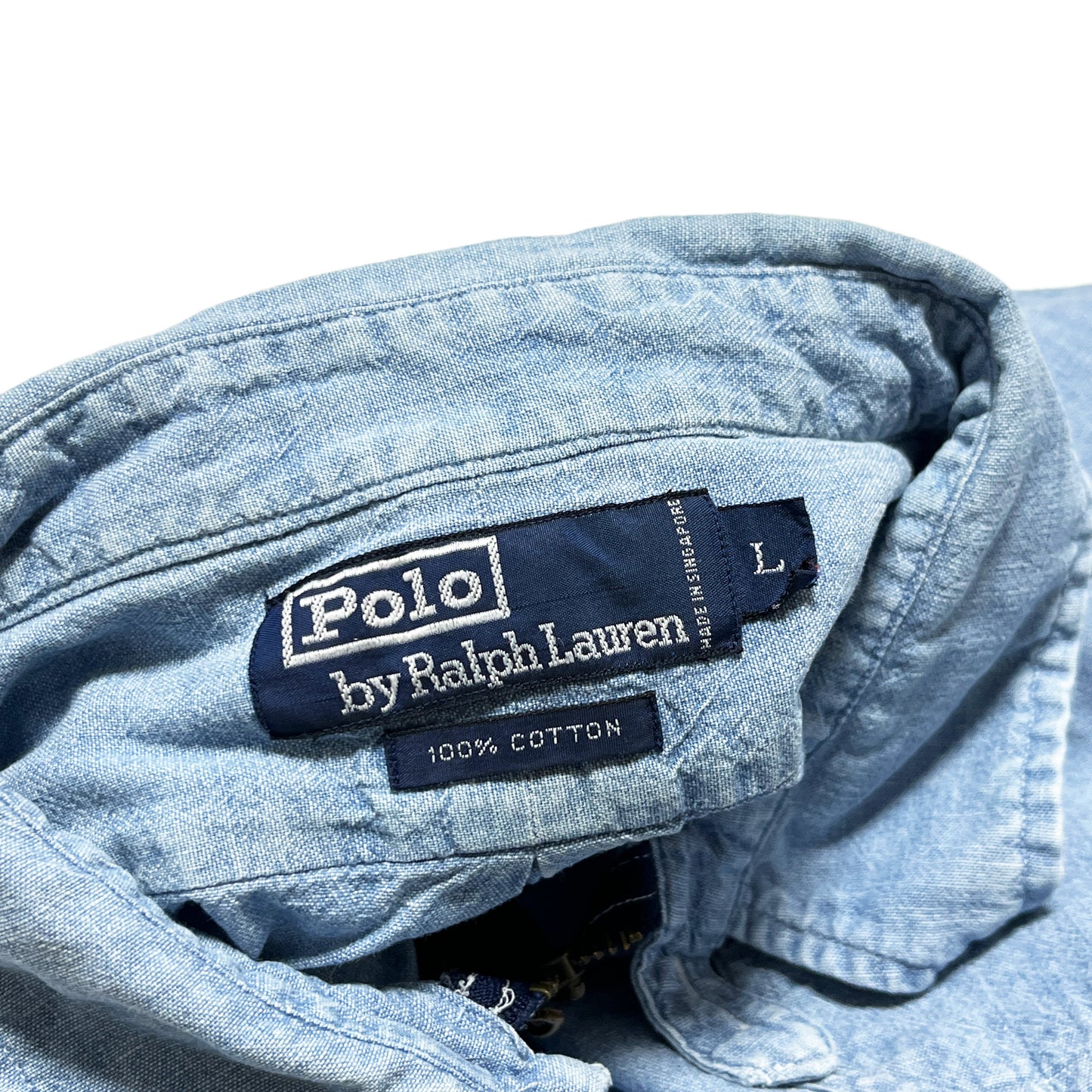 Ralph Lauren Half Zip Chambray SH チンスト Size (L)