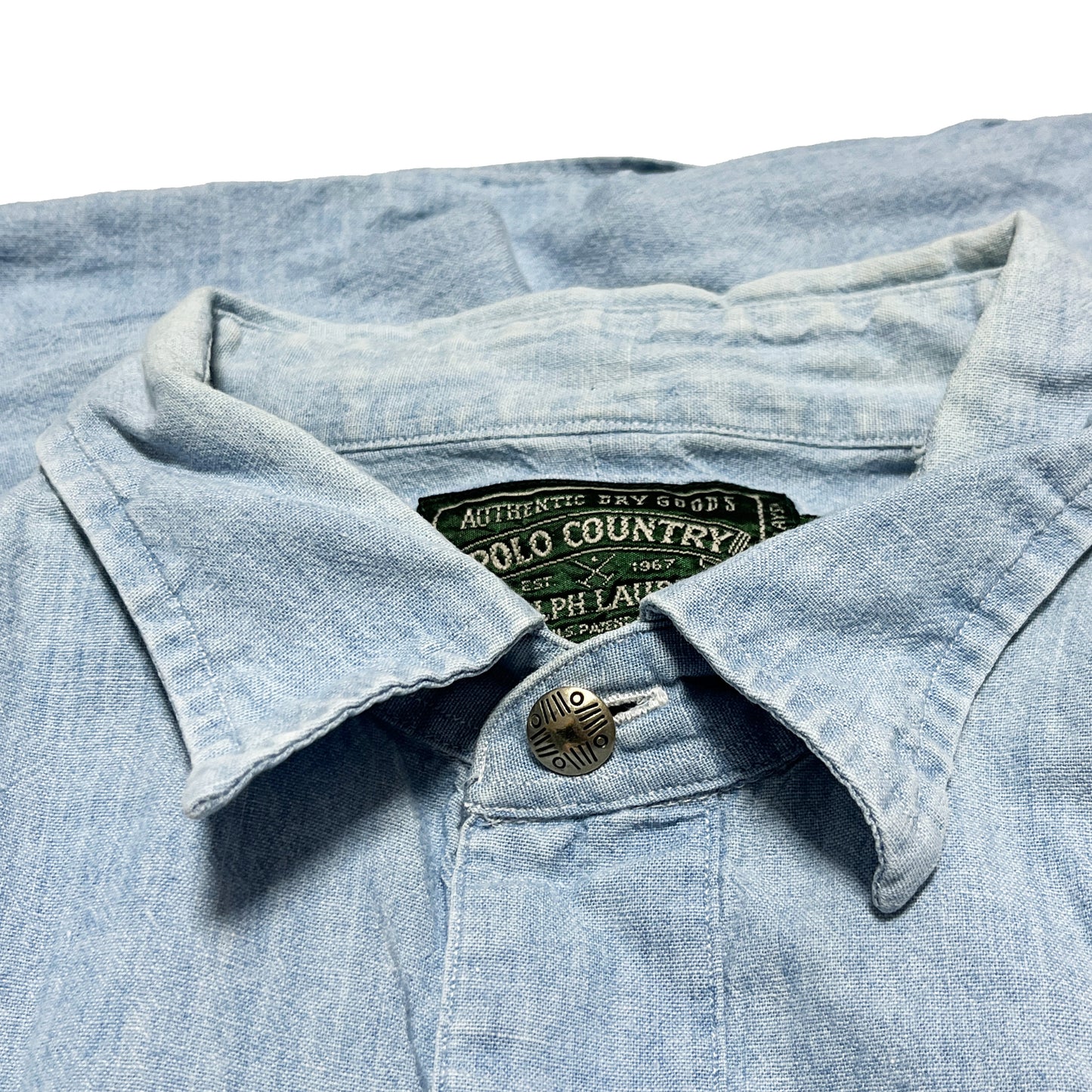90's Polo Country Chambray Pullover L/S SH Size (L)