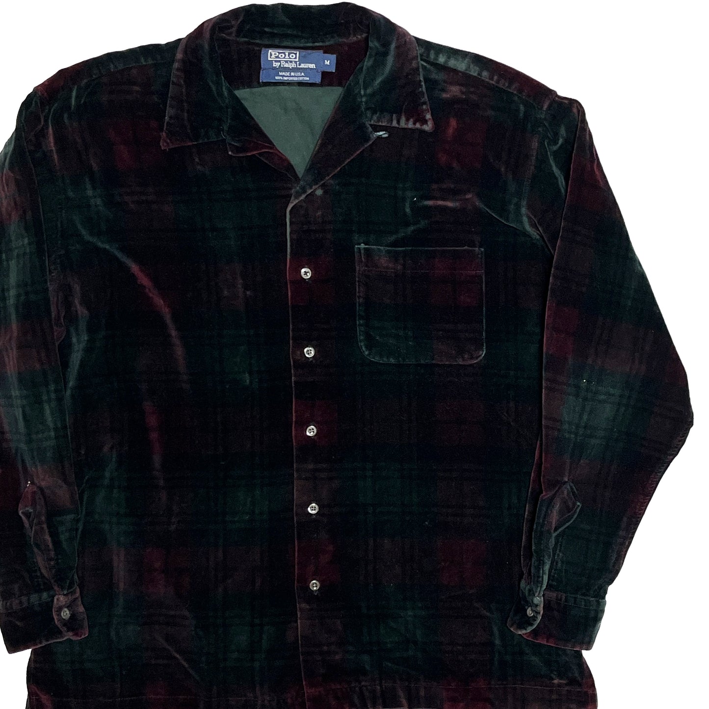 Ralph Lauren Velor Check L/S SH 好配色パターン Size (M) アメリカ製