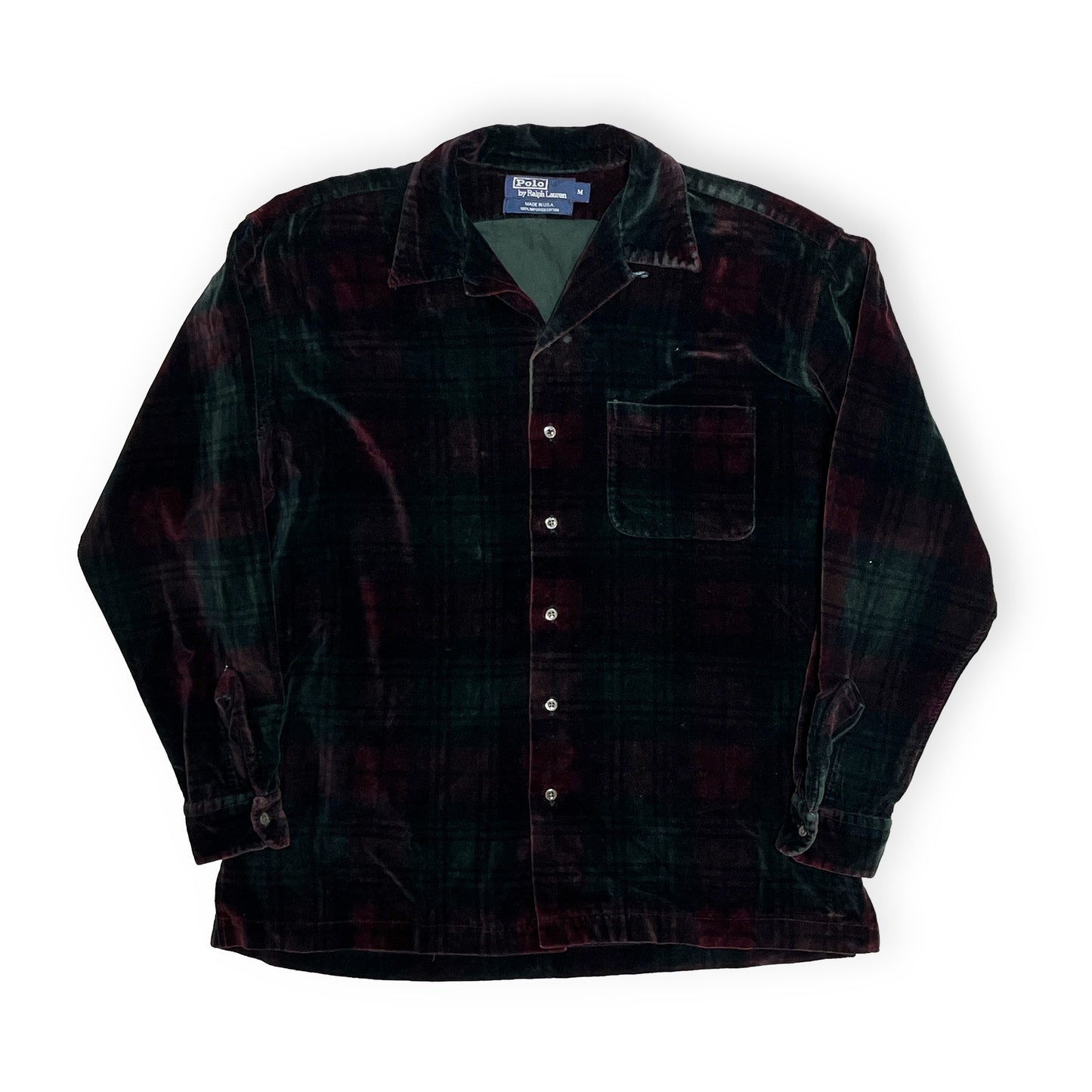 Ralph Lauren Velor Check L/S SH 好配色パターン Size (M) アメリカ製