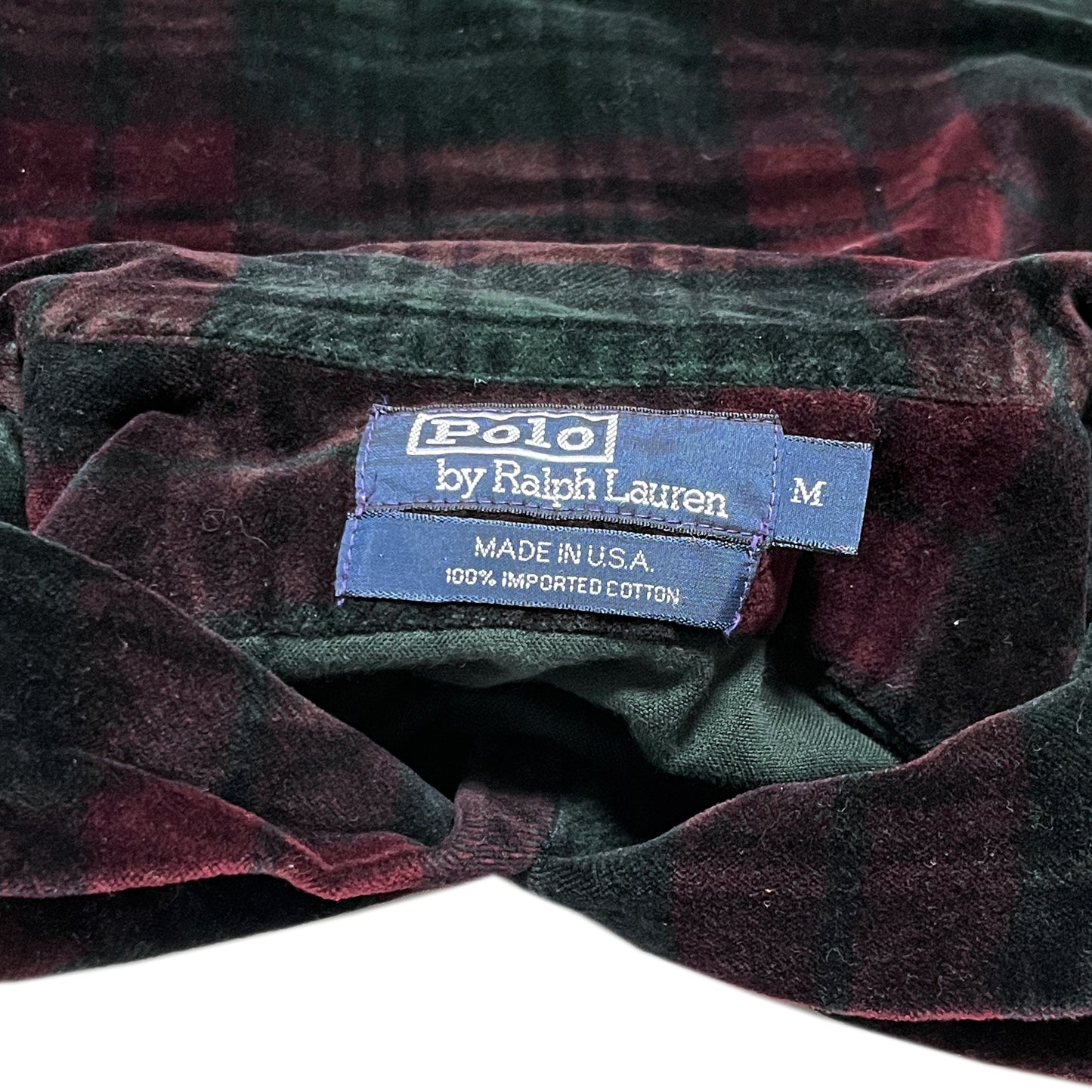 Ralph Lauren Velor Check L/S SH 好配色パターン Size (M) アメリカ製