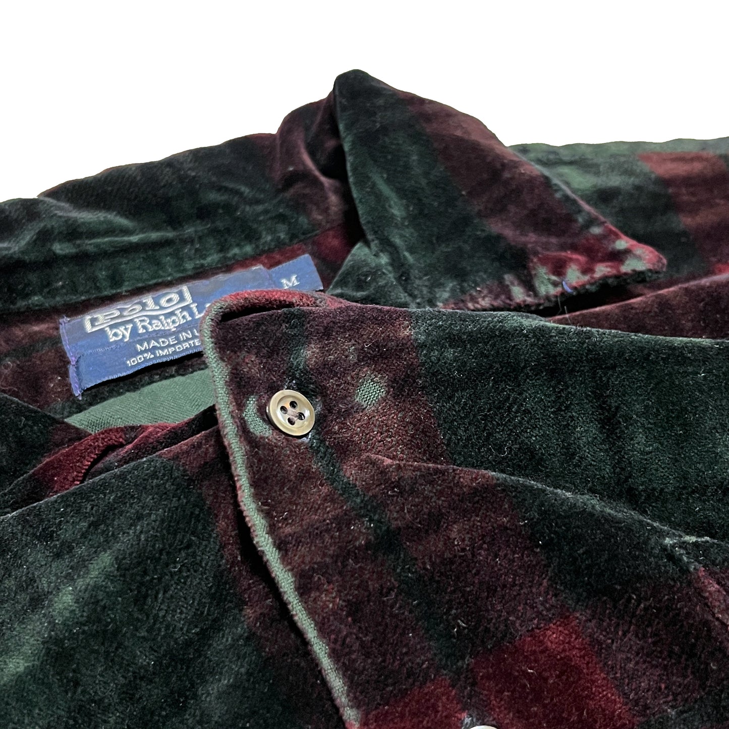 Ralph Lauren Velor Check L/S SH 好配色パターン Size (M) アメリカ製