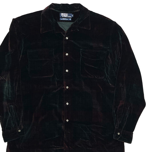 Ralph Lauren Velor Check L/S SH 好配色パターン Size (L) アメリカ製