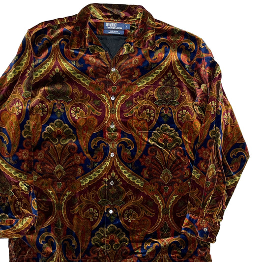 Ralph Lauren Velor Paisley L/S SH 好配色パターン Size (L) アメリカ製