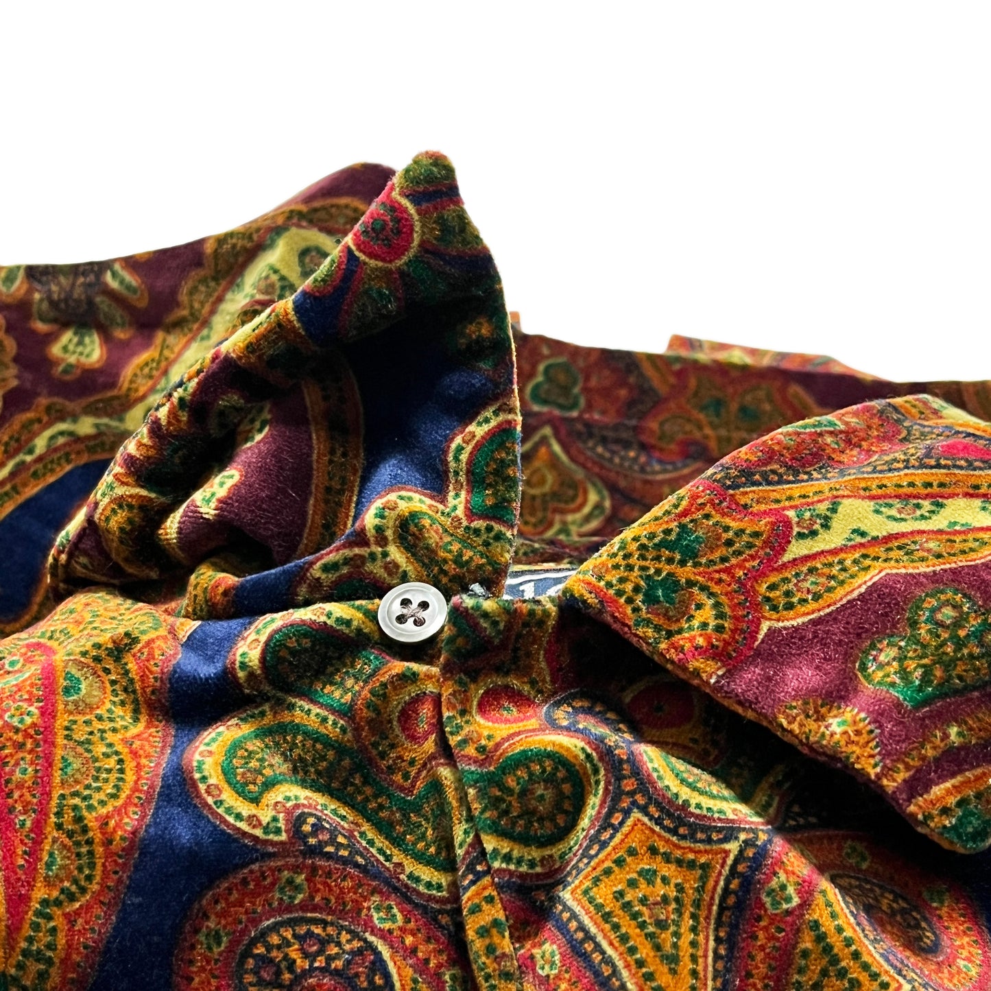 Ralph Lauren Velor Paisley L/S SH 好配色パターン Size (L) アメリカ製
