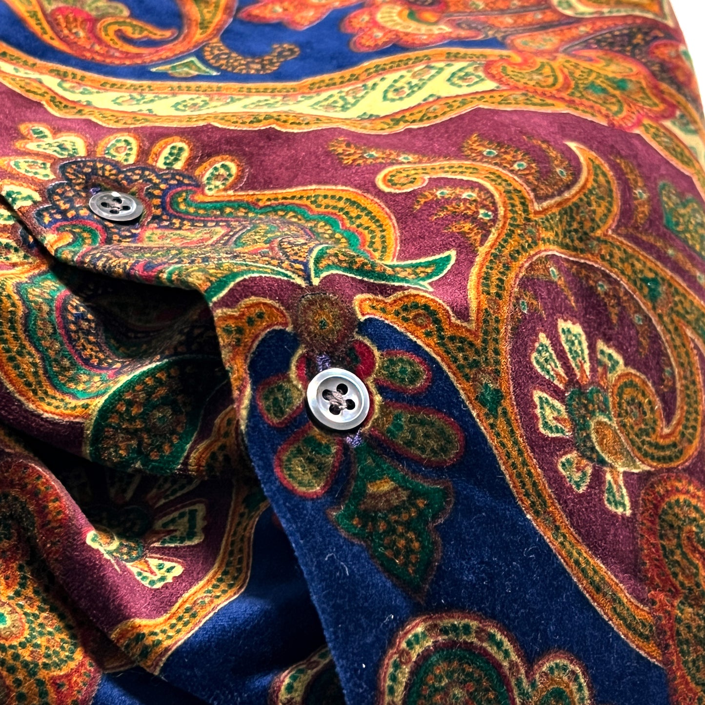 Ralph Lauren Velor Paisley L/S SH 好配色パターン Size (L) アメリカ製