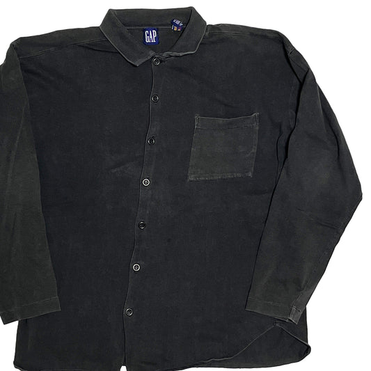 90's GAP Cut and Sew L/S SH ブラック Size (XL)