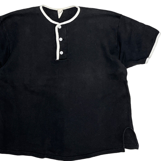 60's〜 SPORTSWEAR Henry Neck S/S Sweat ブラック Size (XL) レア!