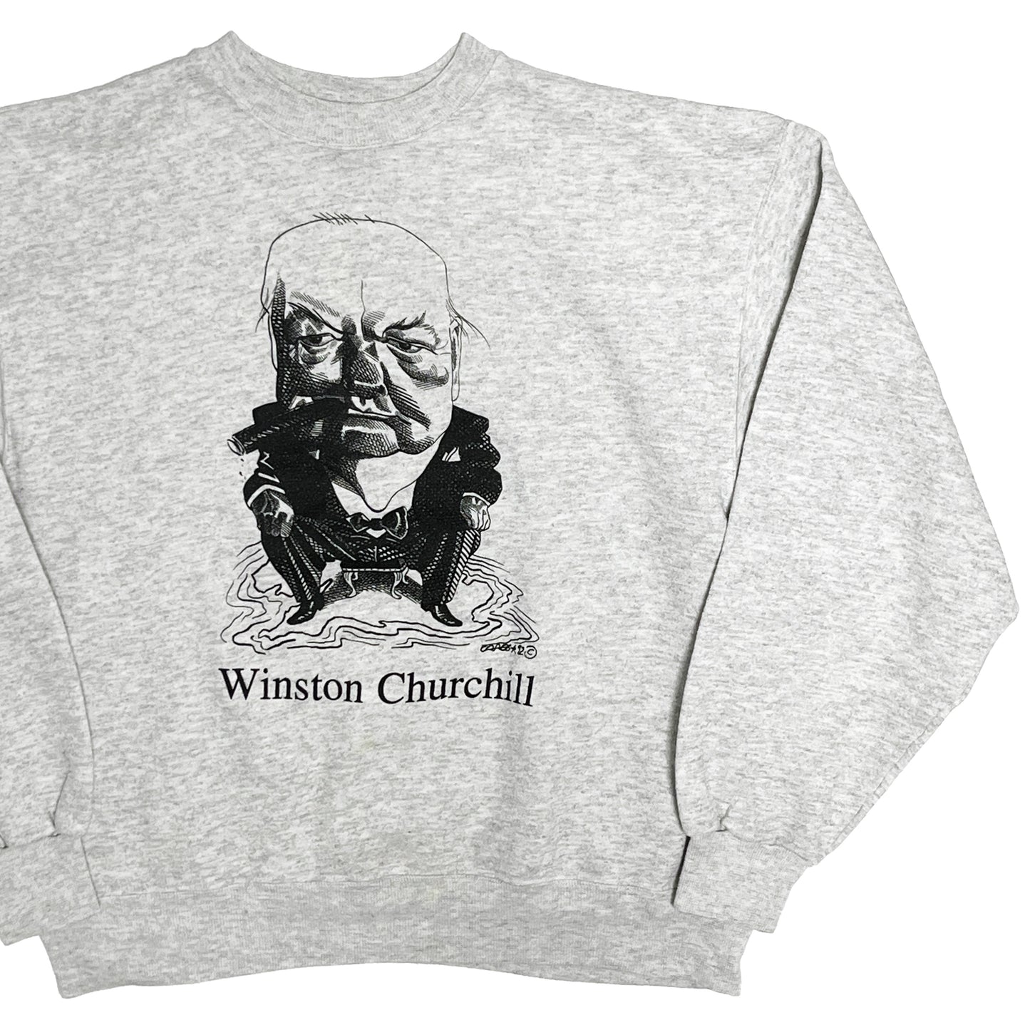 90's Hanes Winston Churchill Sweat "Largely Literary" Size (XL)
