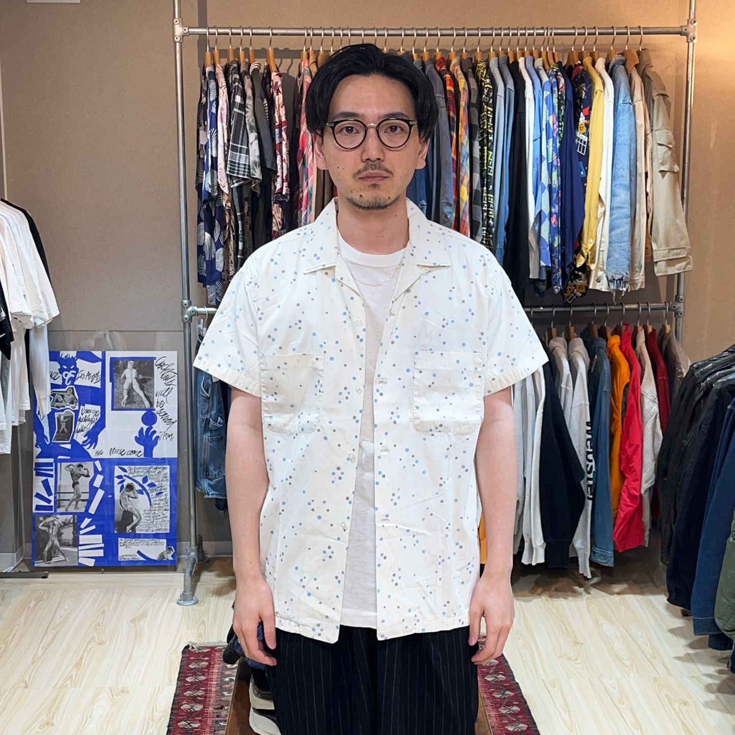 60's Vintage Dot S/S SH 好配色 Size (L)