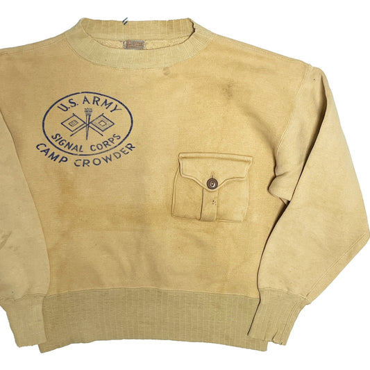 40's GOLD ACE U.S.ARMY Pocket Sweat 針抜きリブ Size (ML)位 スペシャル!