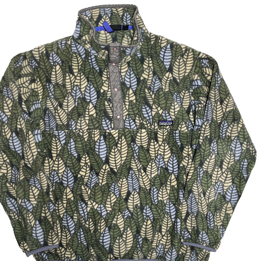 90's Patagonia Fleece Snap T "Leaf Pattern" Size (XL)