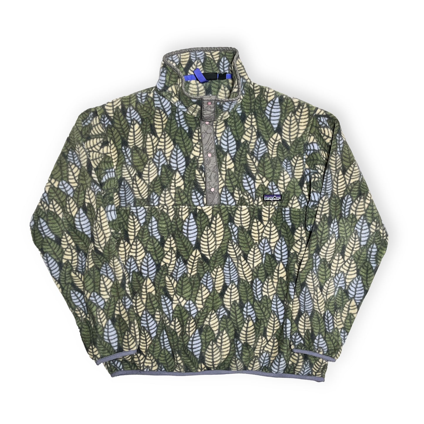 90's Patagonia Fleece Snap T "Leaf Pattern" Size (XL)