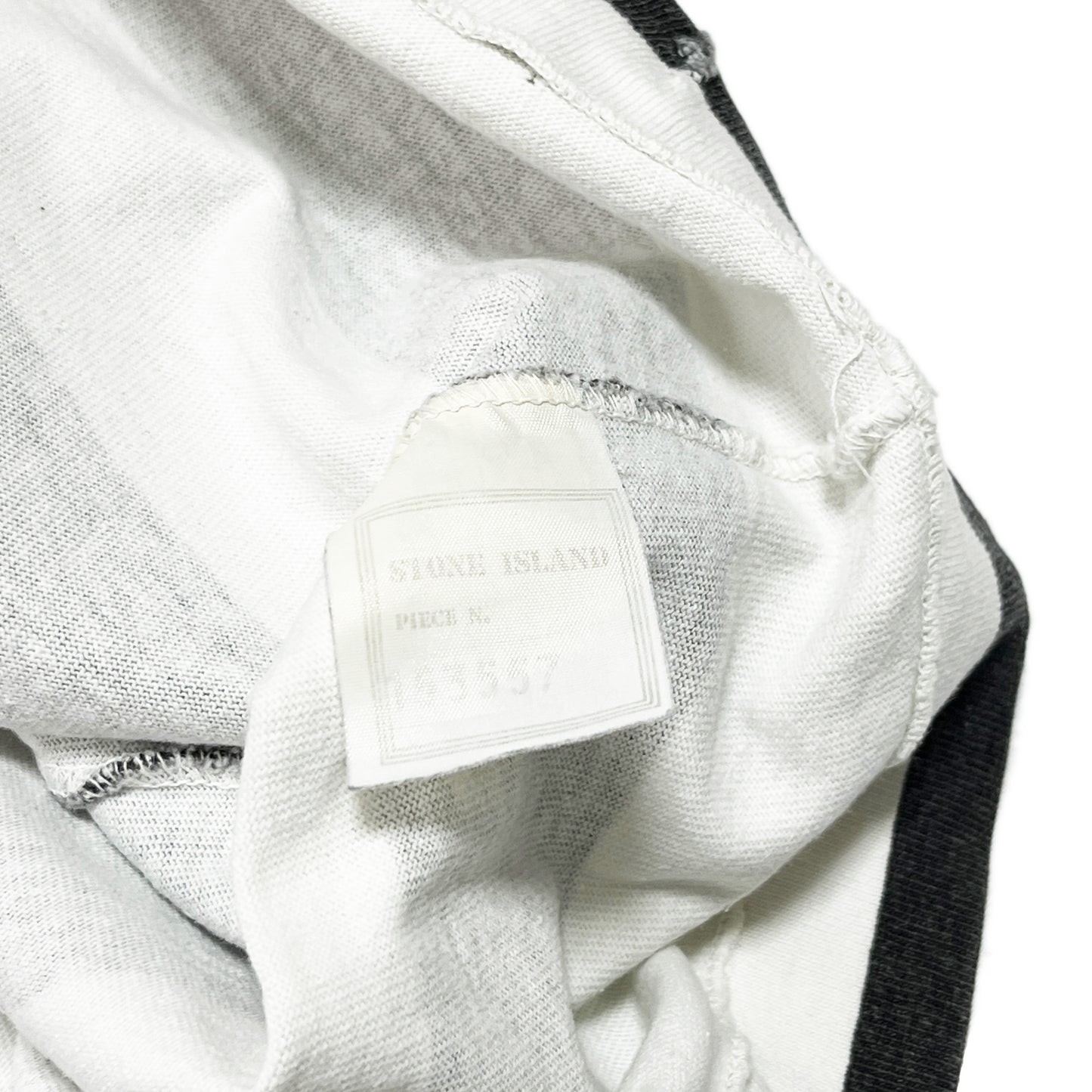 80's Stone Island Border L/S T ブラックXホワイト マッシモ・オスティ期 Size (L-XL)位