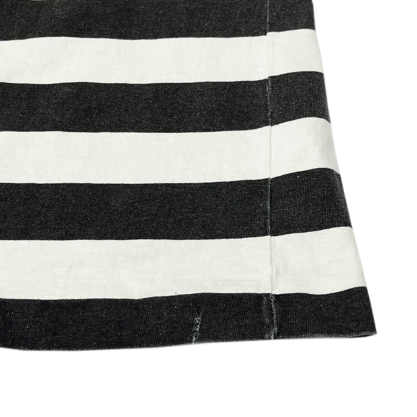 80's Stone Island Border L/S T ブラックXホワイト マッシモ・オスティ期 Size (L-XL)位