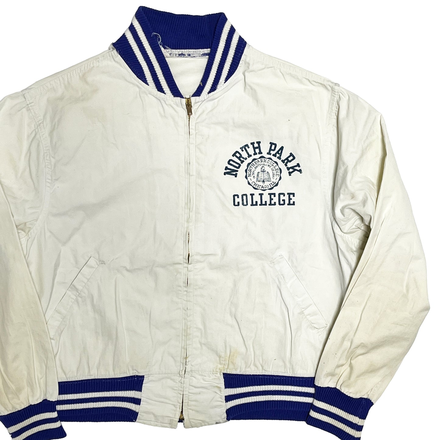 50's Champion 小文字ランタグ Sports JKT "NORTH PARK COLLEGE" Size (XL)