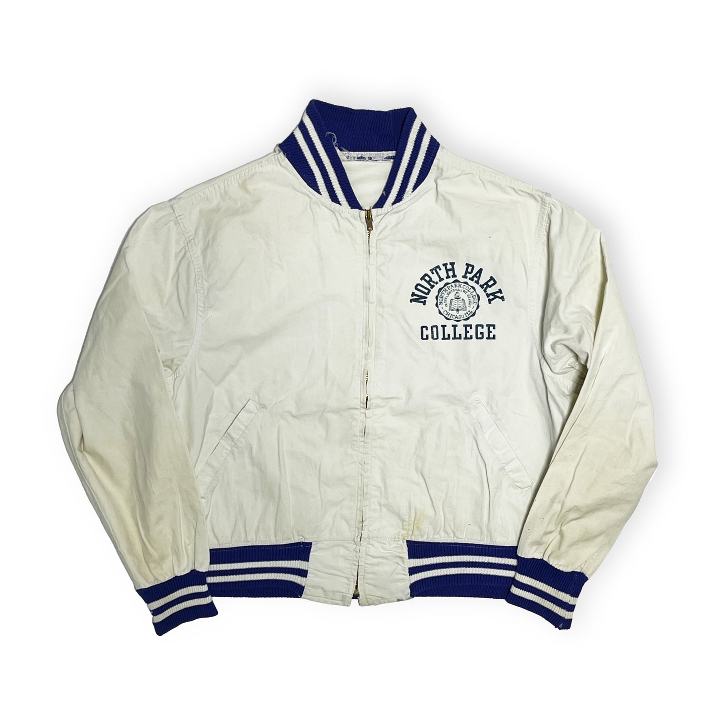 50's Champion 小文字ランタグ Sports JKT "NORTH PARK COLLEGE" Size (XL)