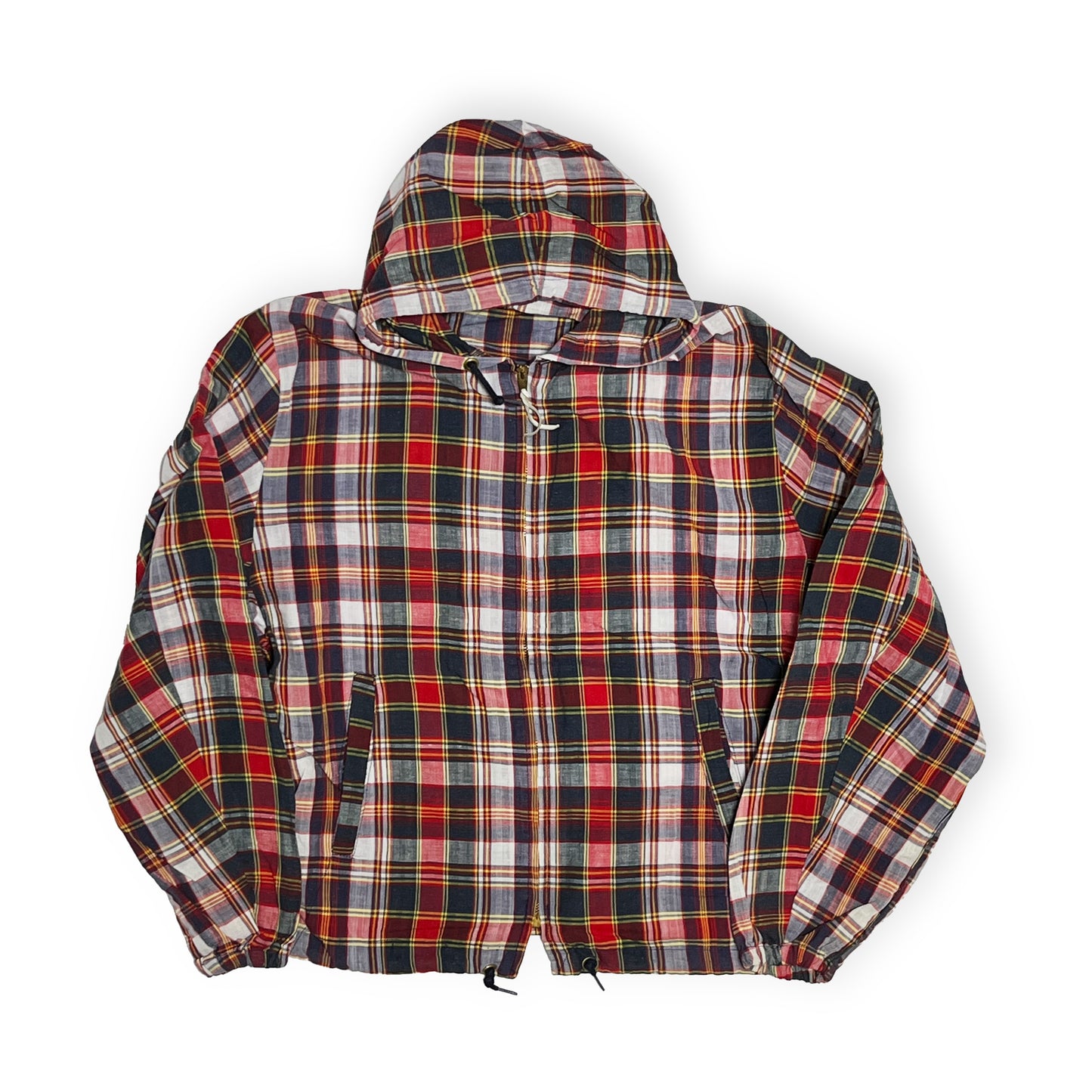 60's〜 Unknown Madras Check Zip Parka Size (L)