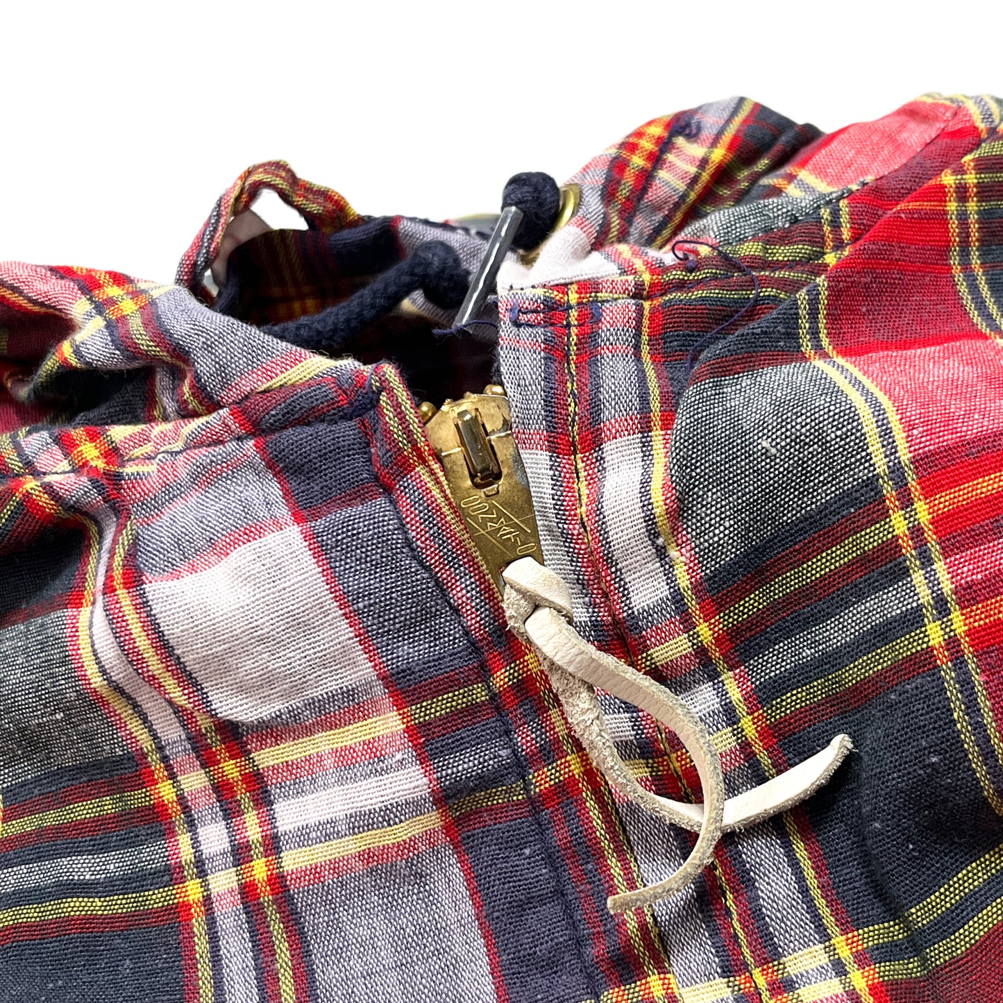60's〜 Unknown Madras Check Zip Parka Size (L)