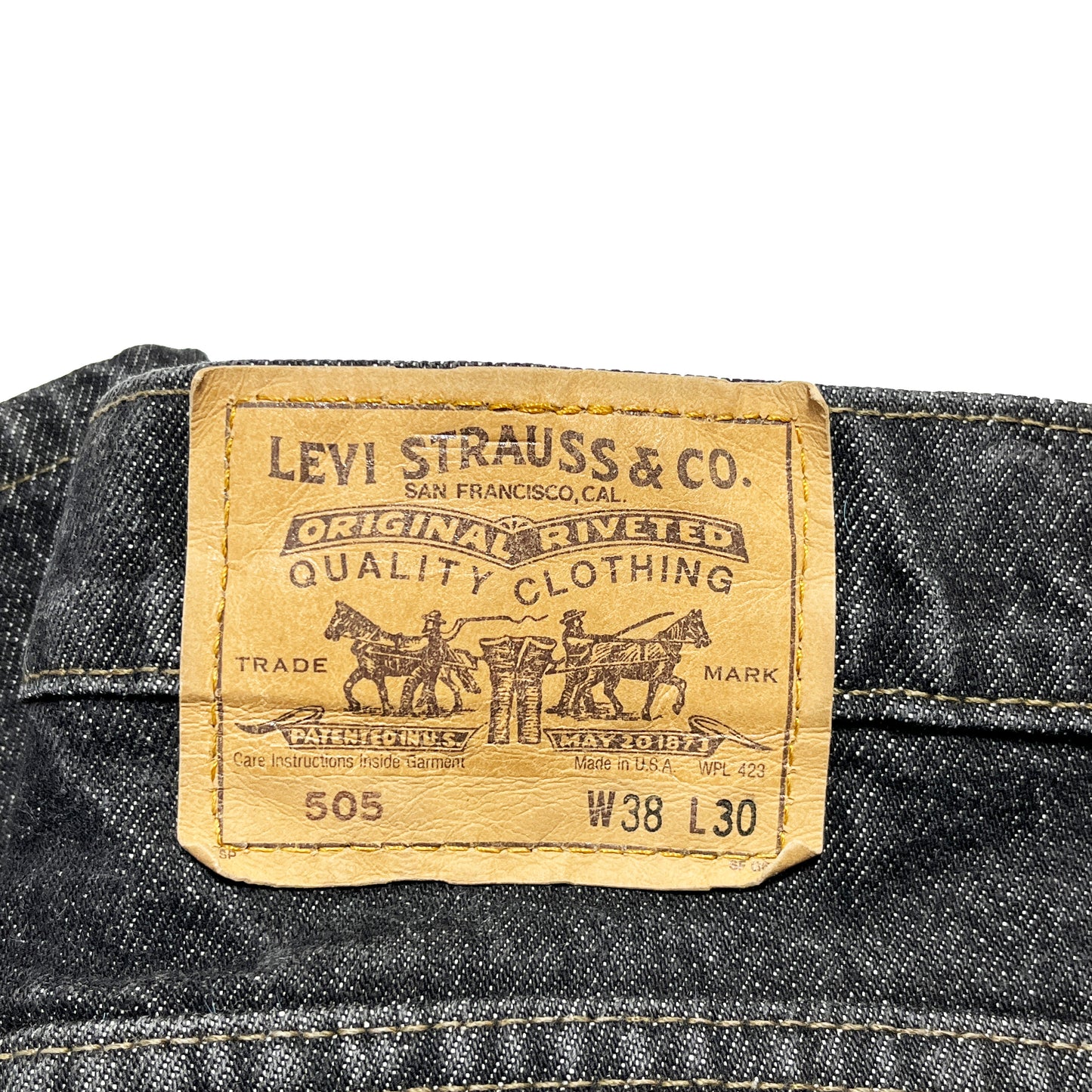 90's Levi's 505 Black Deinm PT 先染め Size (W37 L31)位