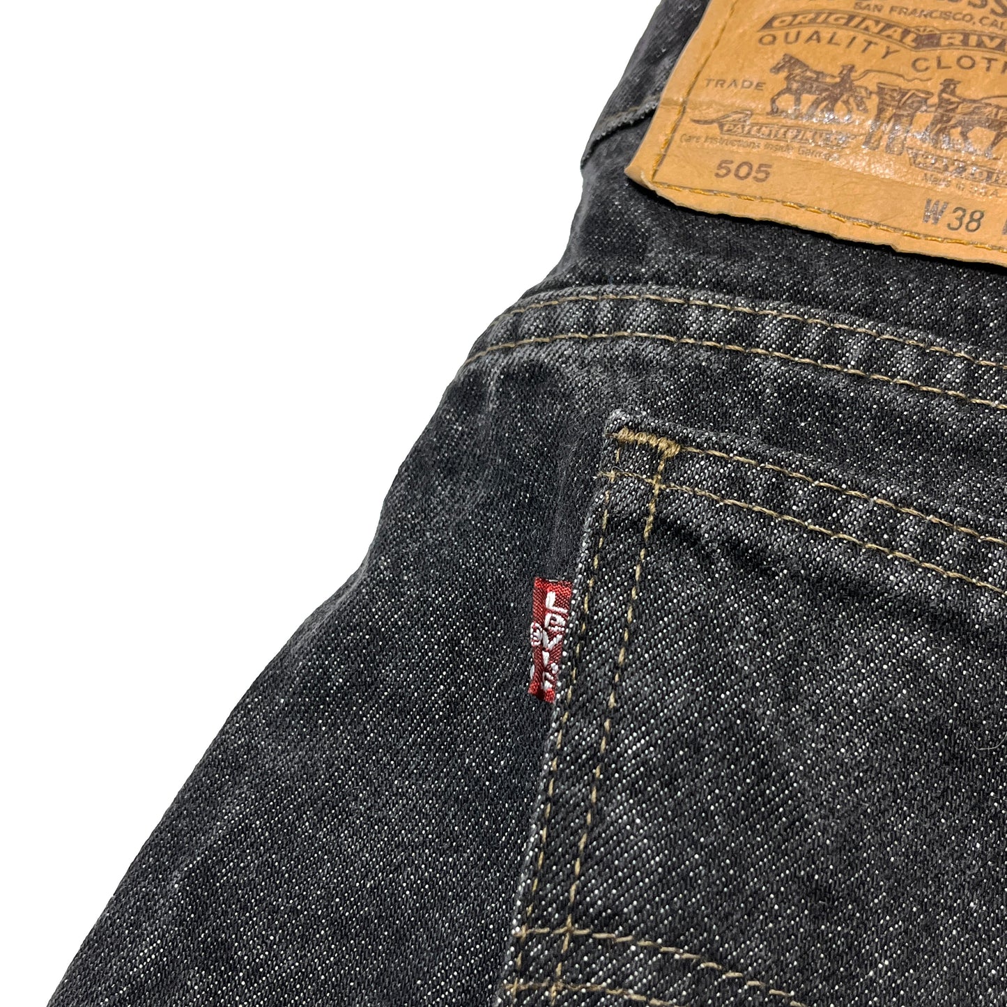 90's Levi's 505 Black Deinm PT 先染め Size (W37 L31)位