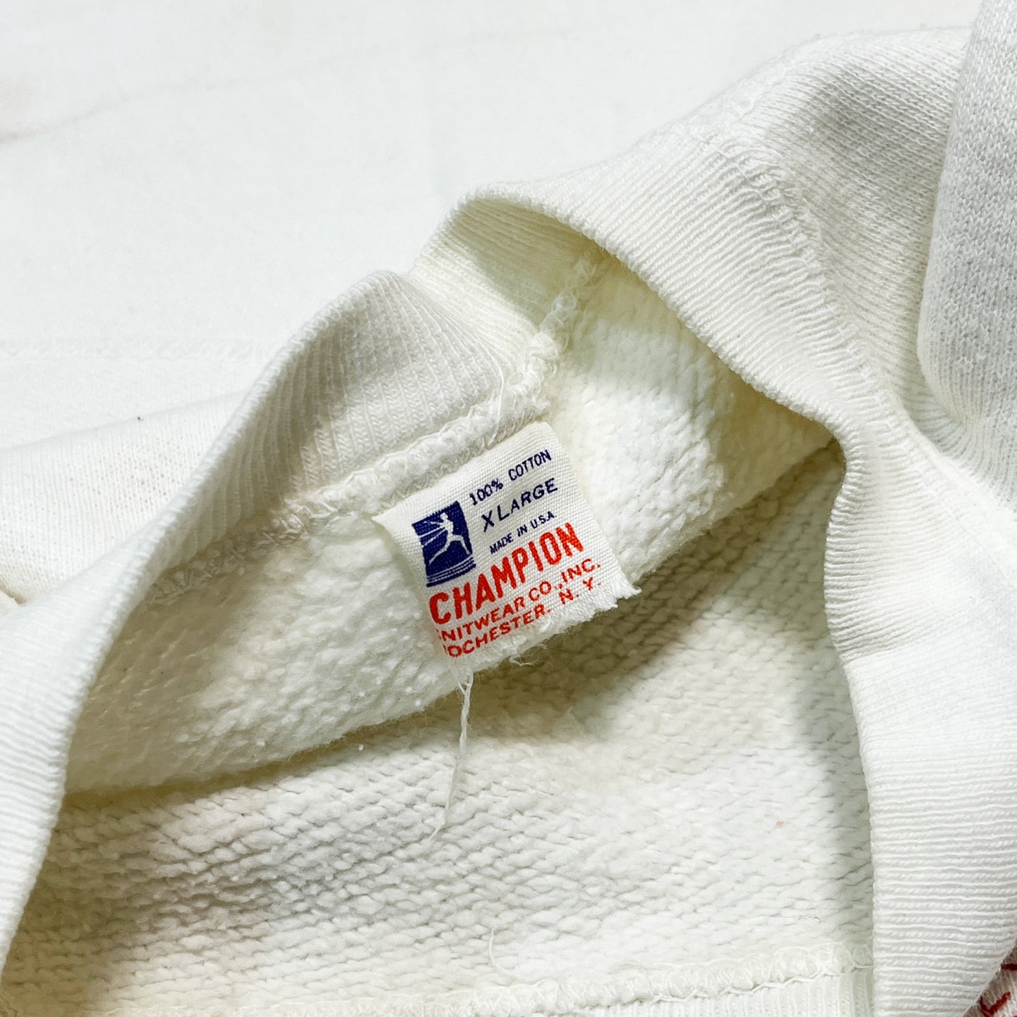 60's Champion Run Tag Sweat "ALPHA SIGMA ALPHA" Flocky Print Size (XL) ビッグサイズ!