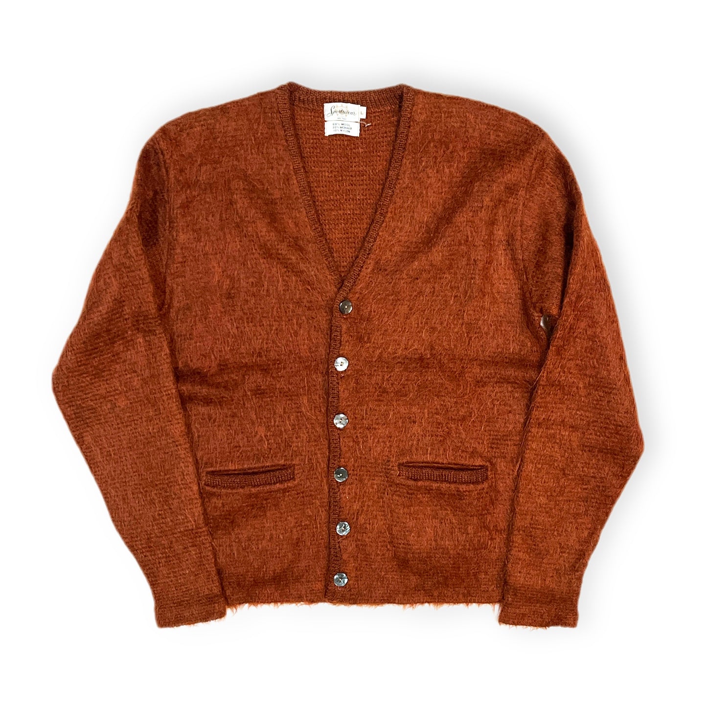 60's〜 Sportswear Mohair Cardigan グッドカラー! Size (L)