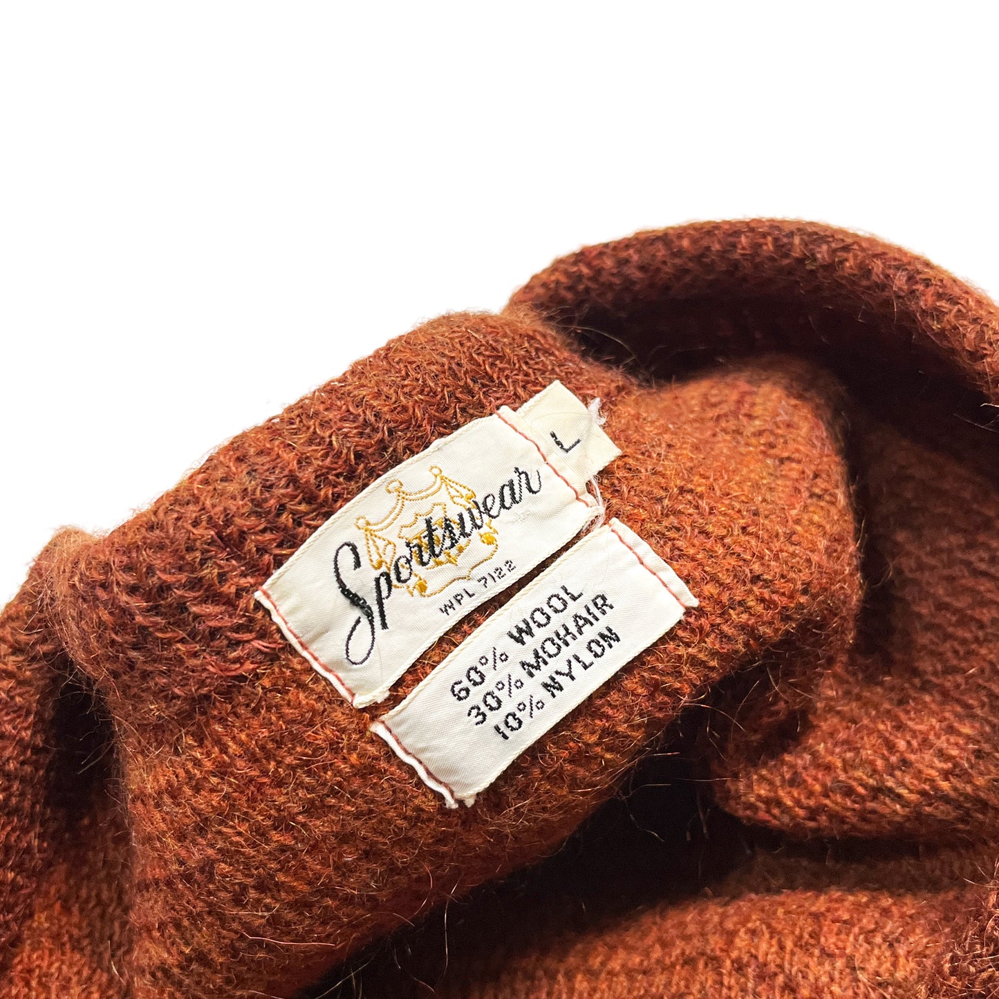 60's〜 Sportswear Mohair Cardigan グッドカラー! Size (L)