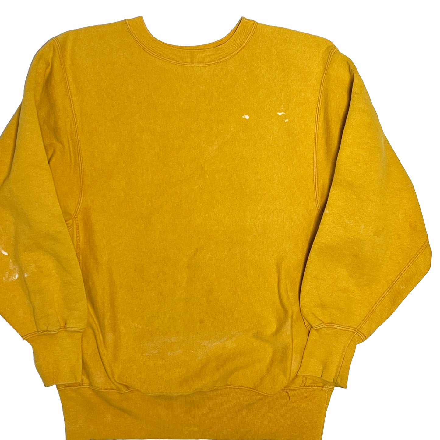 80's Champion R/W Crew Mustard 目無し Size (L)