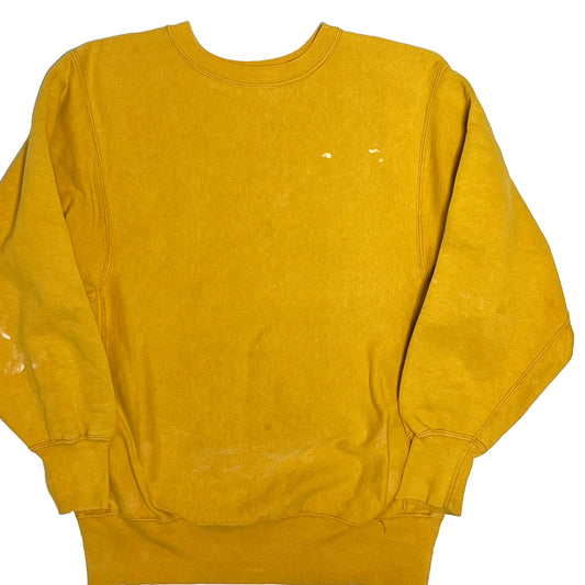 80's Champion R/W Crew Mustard 目無し Size (L)