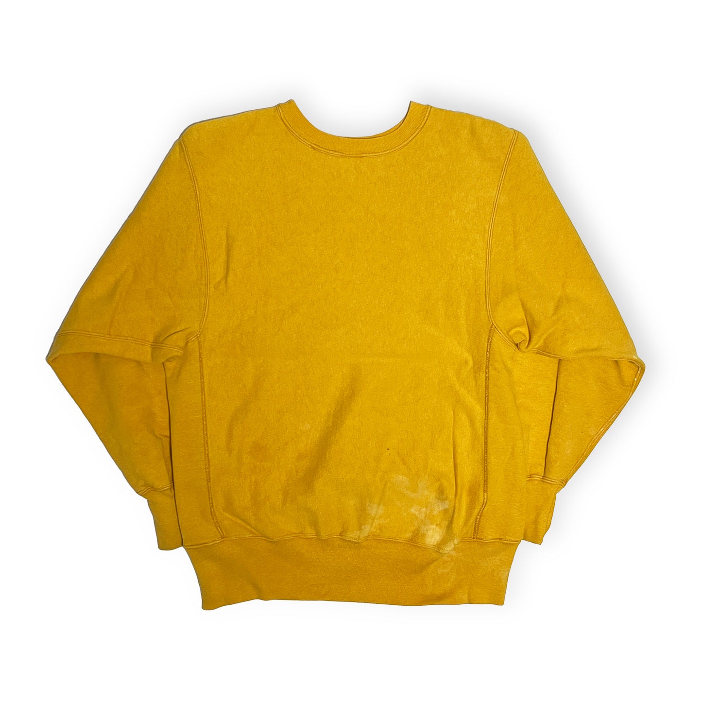 80's Champion R/W Crew Mustard 目無し Size (L)