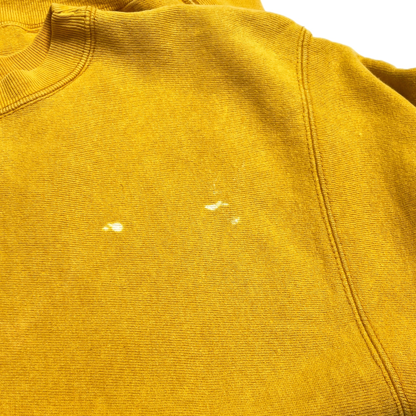 80's Champion R/W Crew Mustard 目無し Size (L)