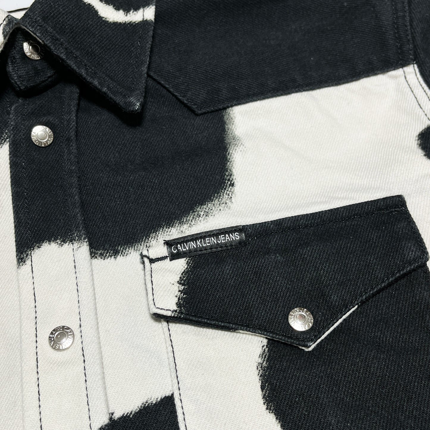 10's Calvin Klein Jeans Holstein Pattern L/S SH Size (XXL)