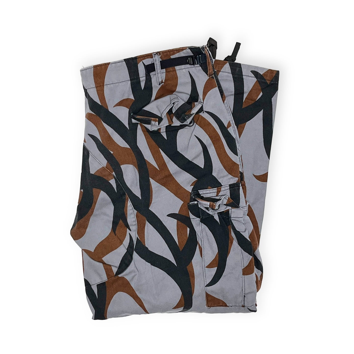 80's TROUSERS COMBAT TRIBAL Camo Pattern PT Size (XL-R)