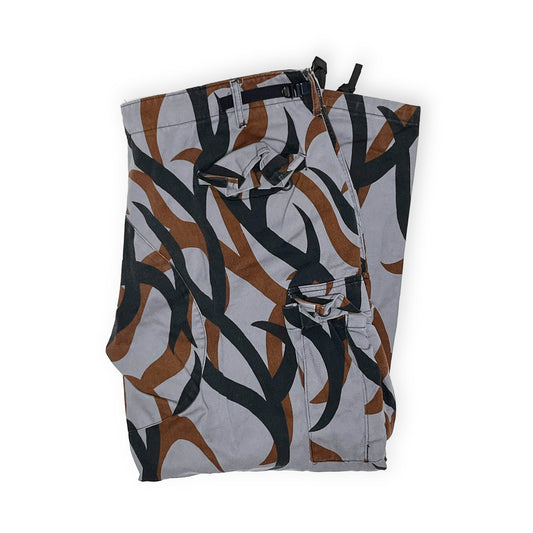 80's TROUSERS COMBAT TRIBAL Camo Pattern PT Size (XL-R)