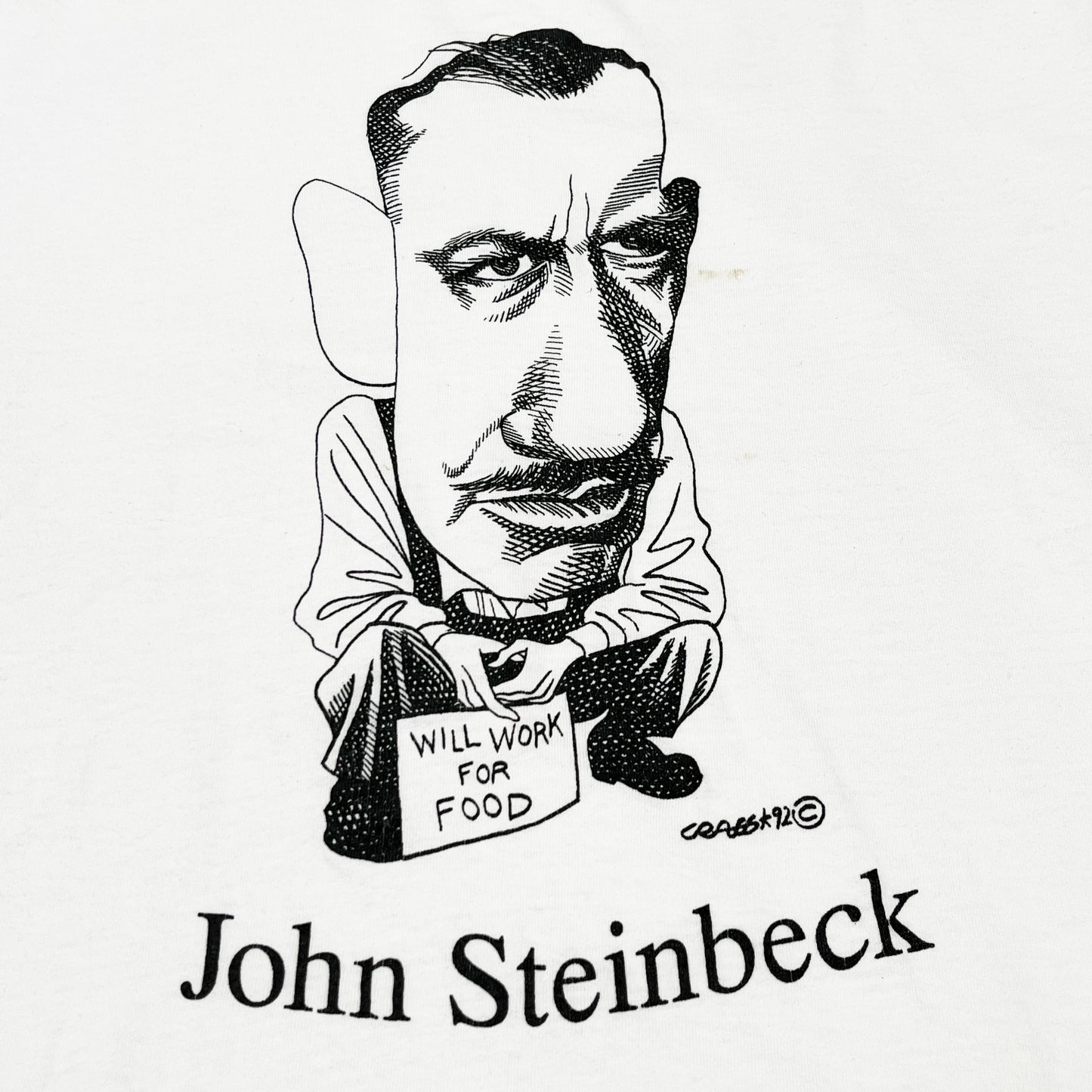 90's AllSports Largely Literary Series "John Steinbeck" T Size (XL)