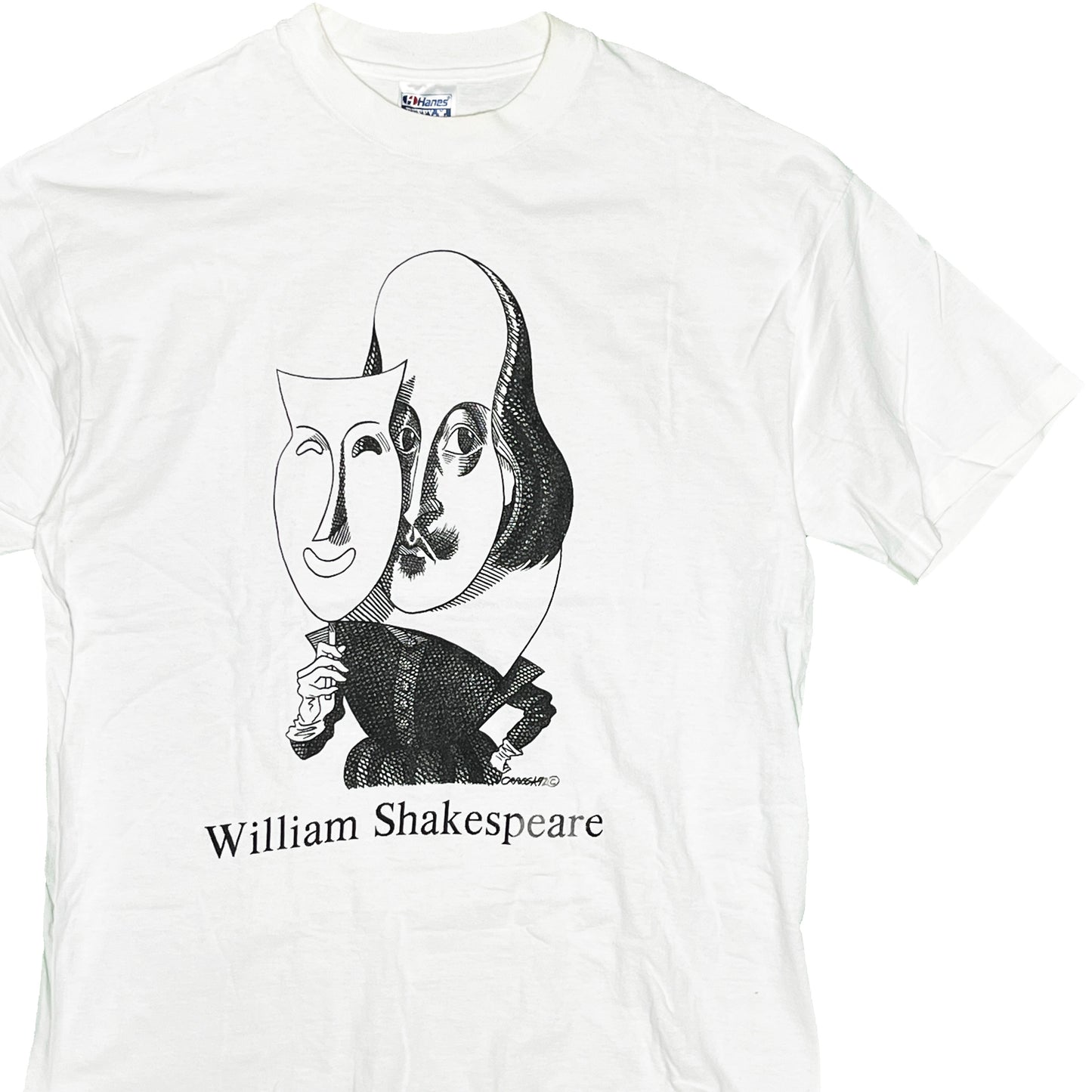 90's Hanes Largely Literary Series "William Shakespeare" T Size (L)
