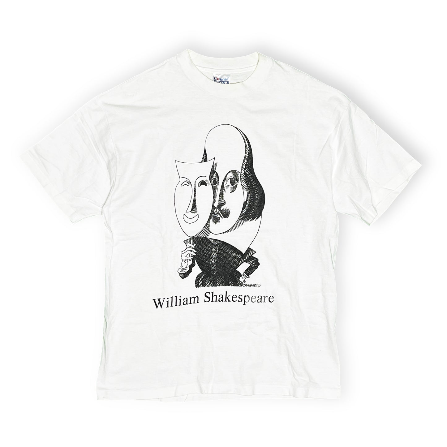 90's Hanes Largely Literary Series "William Shakespeare" T Size (L)