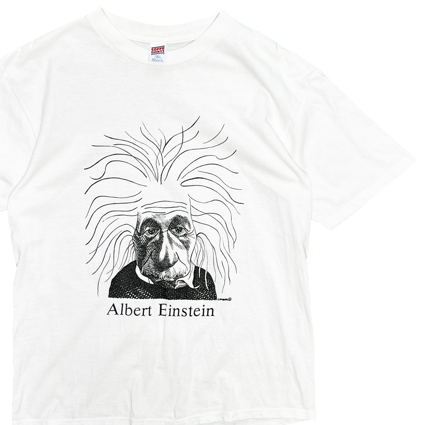 90's SOFFE SHIRTS Largely Literary Series "Albert Einstein" T Size (L)