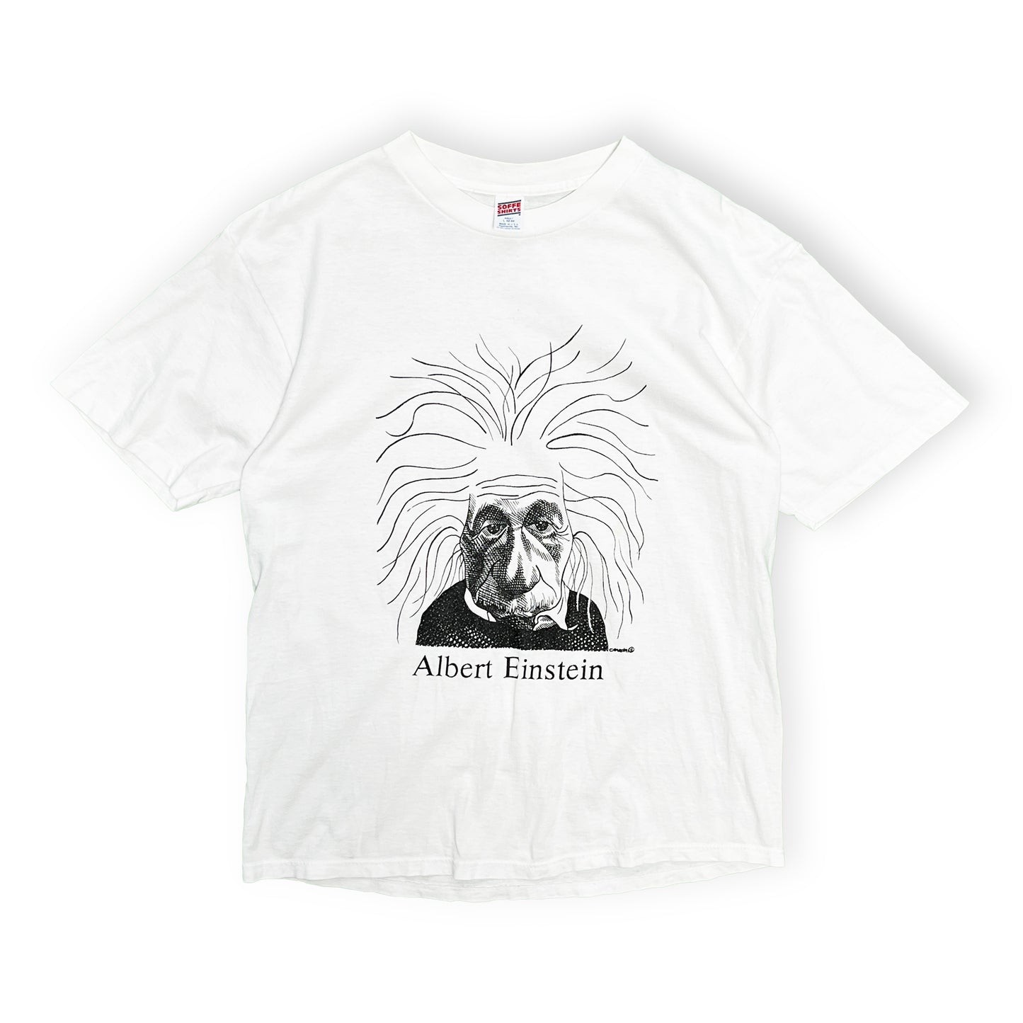 90's SOFFE SHIRTS Largely Literary Series "Albert Einstein" T Size (L)