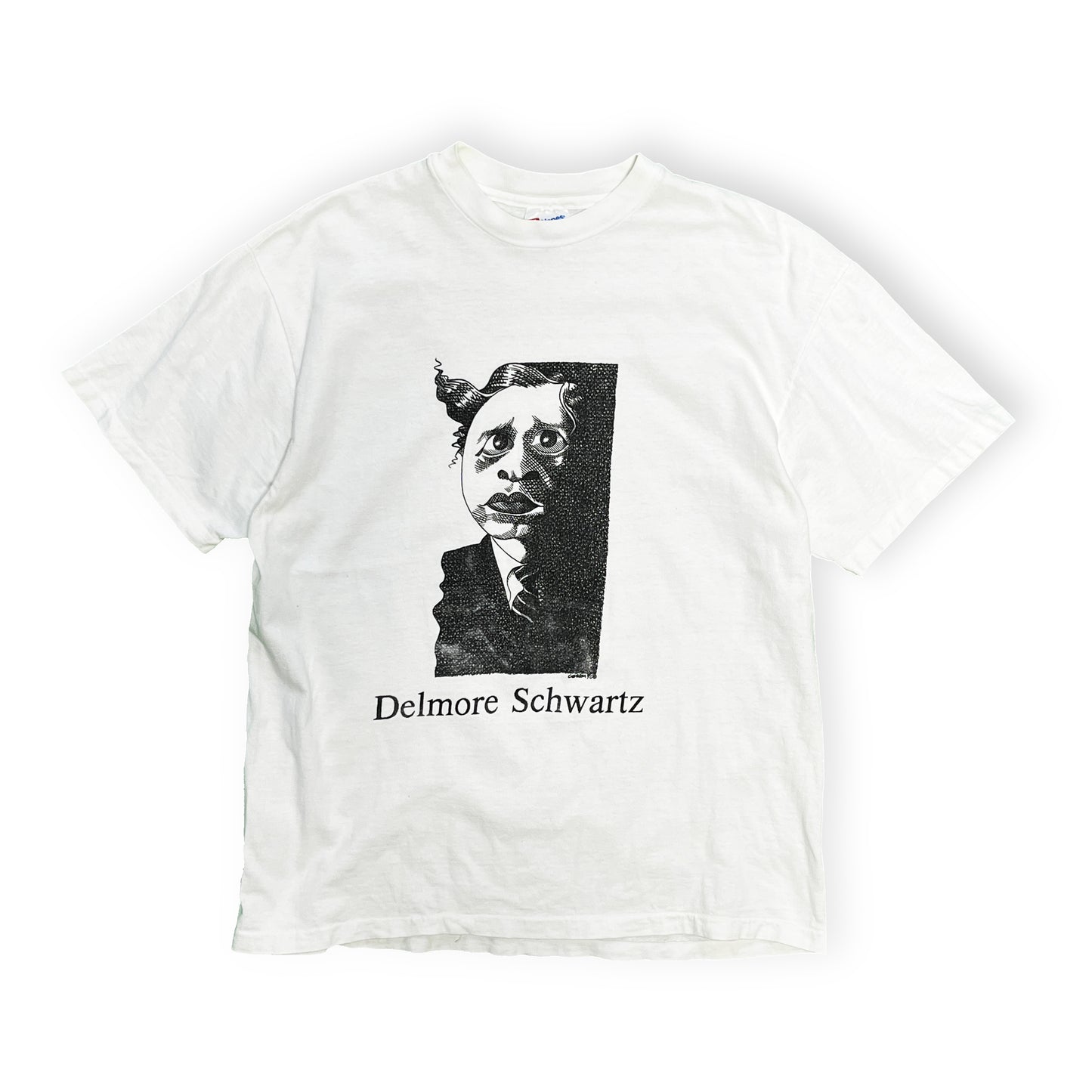 90's Hanes Largely Literary Series "Delmore Schwartz" T Size (L)