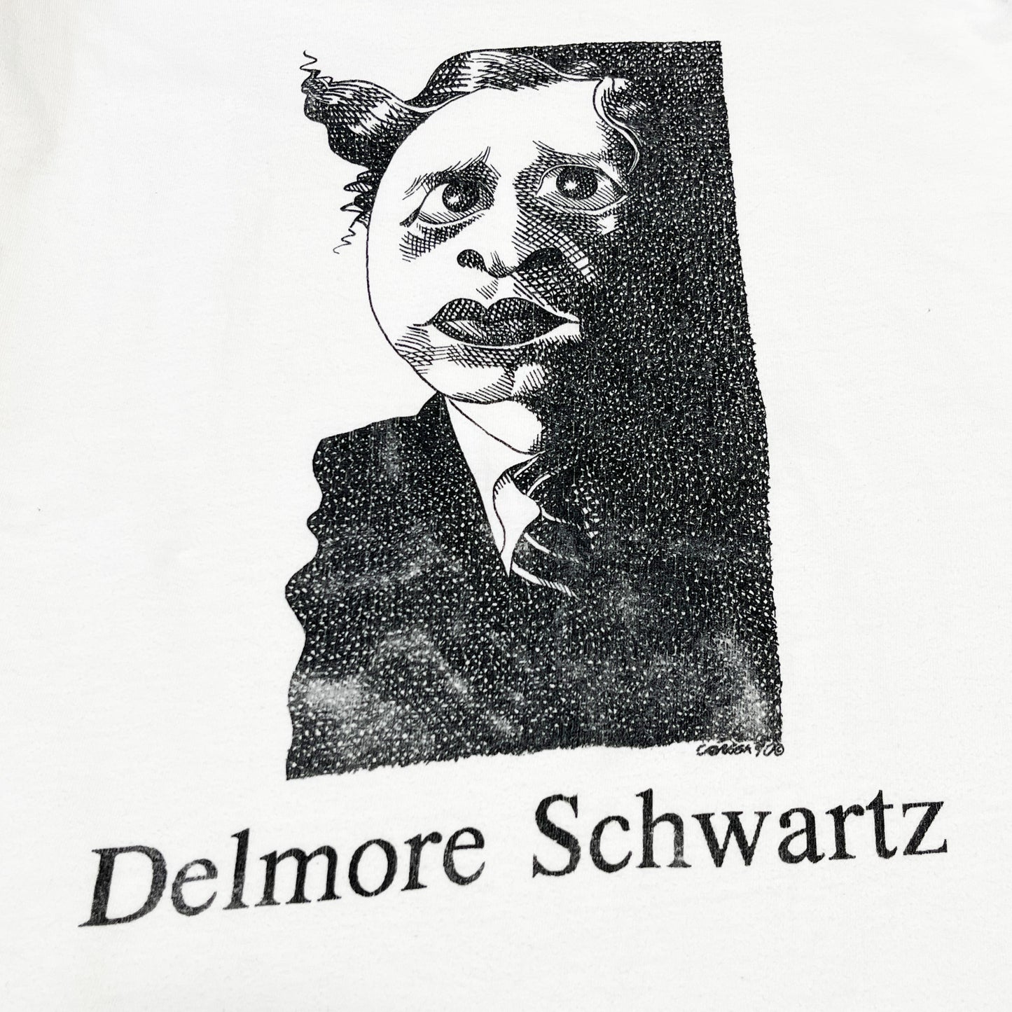 90's Hanes Largely Literary Series "Delmore Schwartz" T Size (L)