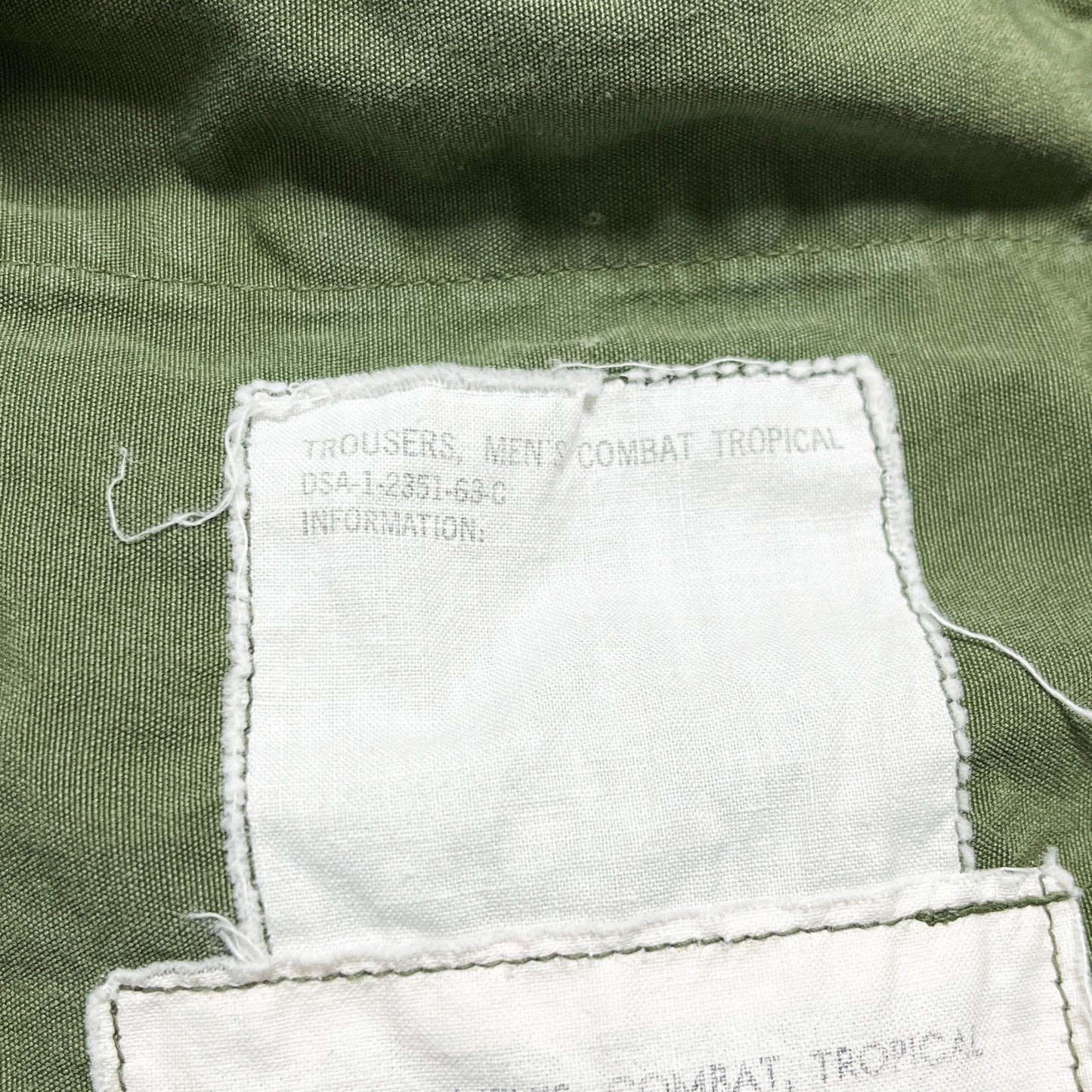 60's U.S.ARMY ジャングルファティーグPT 1st TYPE Size (S-R)