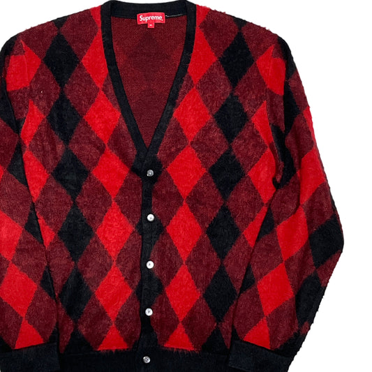 18SS Supreme ACRYLIC Cardigan Argyle Pattern Size (XL)
