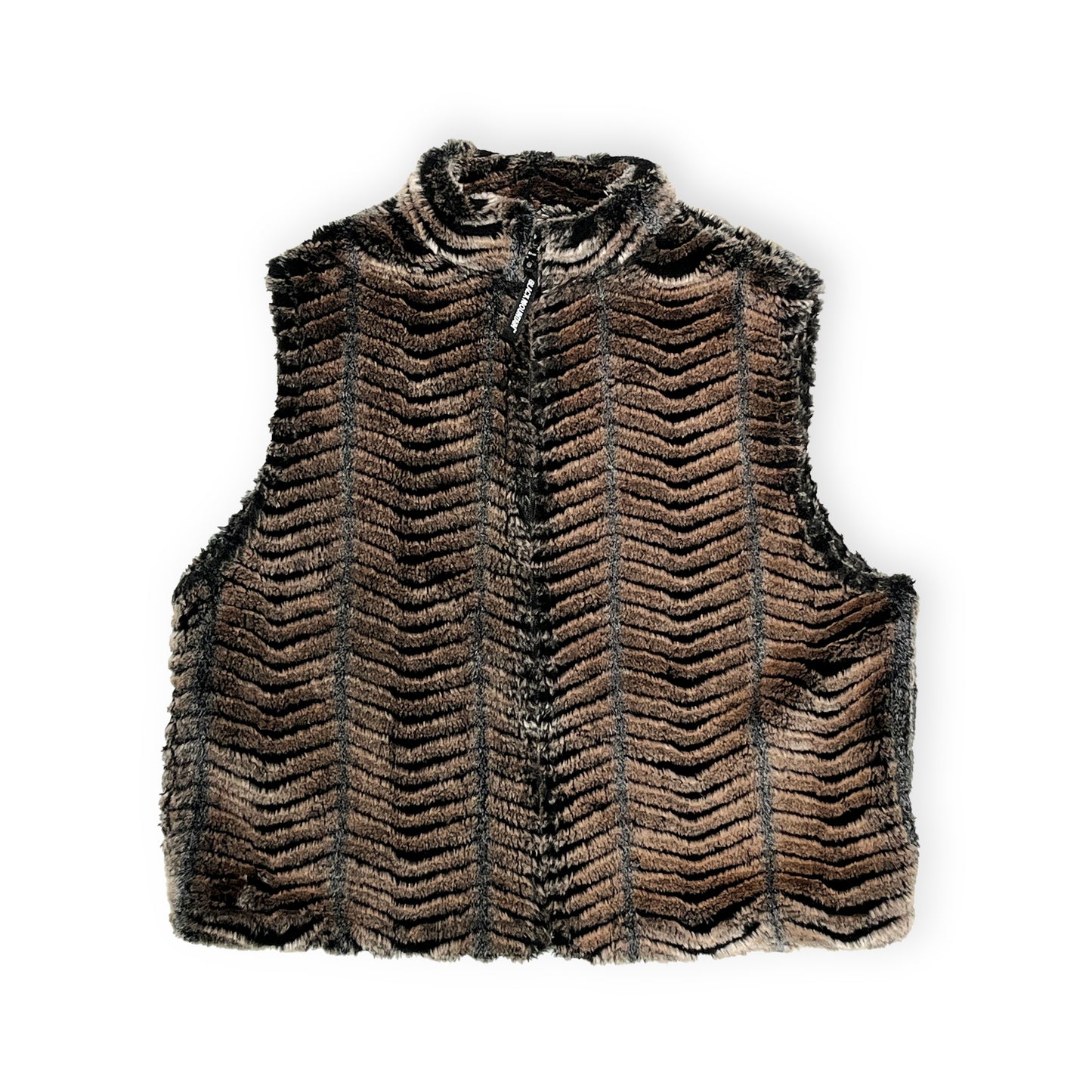 90's Black Mountain Fake Fur Vest Szie (L)
