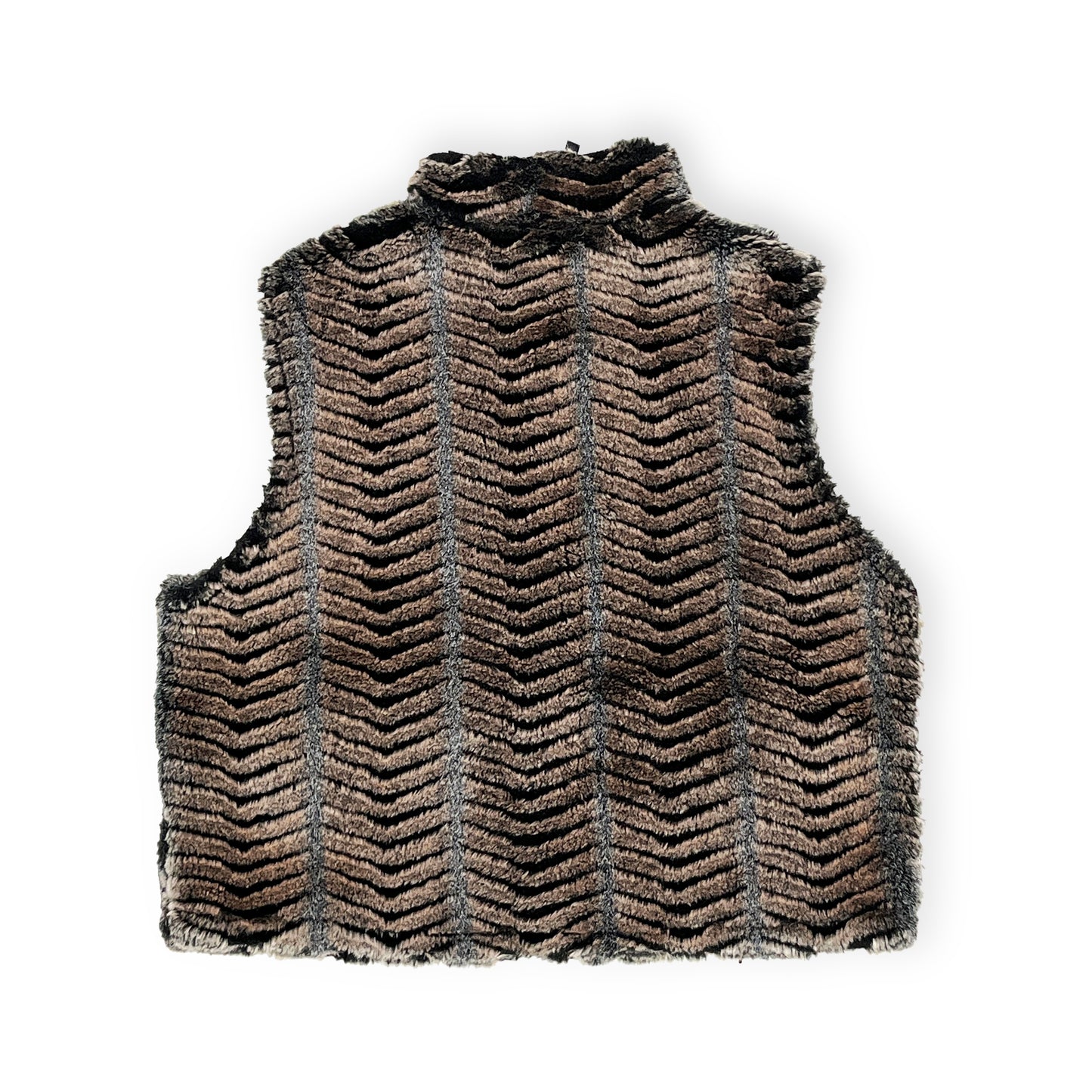 90's Black Mountain Fake Fur Vest Szie (L)