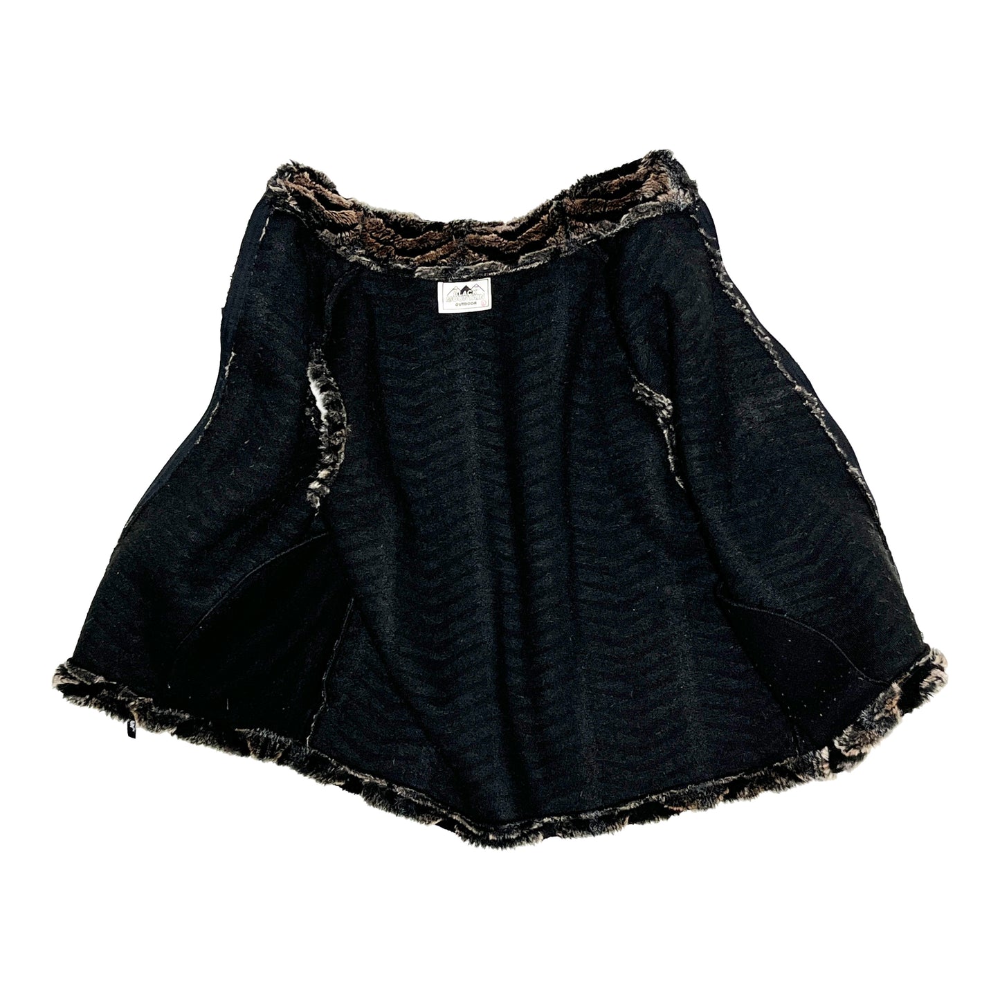 90's Black Mountain Fake Fur Vest Szie (L)