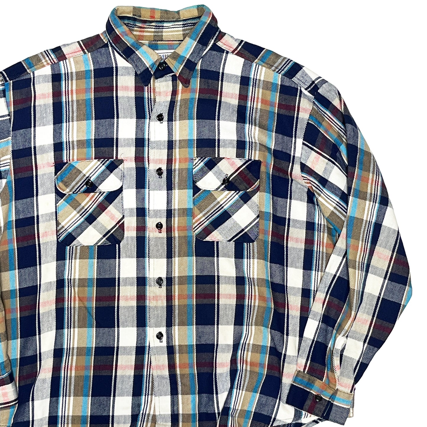 80's FIVEBROTHER Nel SH 好配色チェック Size (2XL) ビッグサイズ!