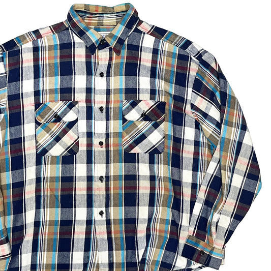 80's FIVEBROTHER Nel SH 好配色チェック Size (2XL) ビッグサイズ!