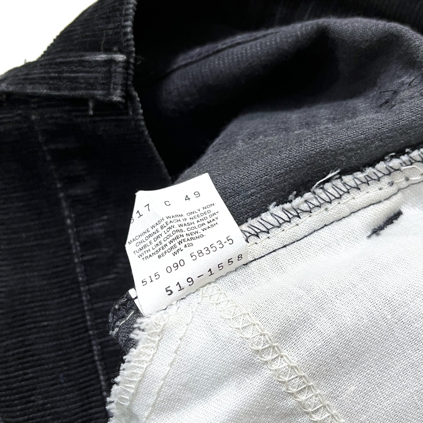 90's Levi's 519 Black Cords PT Size (W32.5 L33.5)位